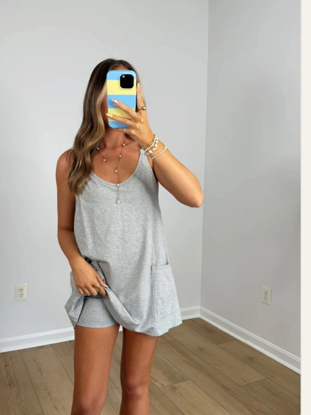 Bucketlist Light Gray romper - Picture 2 of 3